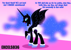 Size: 1058x749 | Tagged: safe, artist:excelso36, nightmare moon, alicorn, pony, g4, clothes, concave belly, diaper, diaper butt, diaper fetish, female, fetish, looking back, mare, non-baby in diaper, poofy diaper, rear view, shoes, show accurate, simple background, slender, solo, talking to viewer, thin
