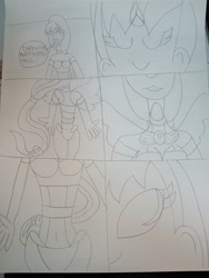 Size: 3072x4096 | Tagged: safe, artist:elijahzx360, sunny starscout, g5, spoiler:comic, spoiler:g5, belly dancer outfit, horn, pearl, power-up, traditional art, transformation