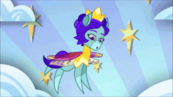 Size: 1920x1080 | Tagged: safe, screencap, book fairy, hitch trailblazer, izzy moonbow, misty brightdawn, pipp petals, sparky sparkeroni, sunny starscout, zipp storm, bee, dragon, earth pony, fairy, fairy pony, insect, original species, pegasus, pony, unicorn, buried in a good book, g5, my little pony: tell your tale, spoiler:g5, spoiler:my little pony: tell your tale, spoiler:tyts02e10, animated, baby, baby dragon, bunny ears, cape, clothes, crown, cute, eyeroll, female, hat, helmet, horn, izzybetes, jewelry, male, mane five, mane six (g5), mane stripe sunny, mare, pointy legs, questopia, rebirth misty, regalia, sound, stallion, webm, wingding eyes, wizard hat