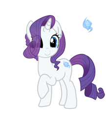 Size: 564x651 | Tagged: safe, artist:xinjinjumin293104353261, rarity, pony, unicorn, g4, alternate cutie mark, fiction:empire of friendship, horn, redesign, simple background, solo, white background