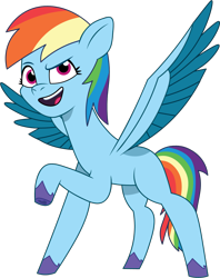 Size: 1004x1265 | Tagged: safe, artist:prixy05, rainbow dash, pegasus, pony, g4, g5, my little pony: tell your tale, female, g4 to g5, generation leap, mare, simple background, solo, spread wings, transparent background, vector, wings