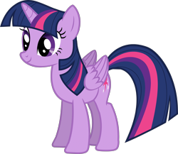 Size: 2840x2470 | Tagged: safe, edit, vector edit, twilight sparkle, alicorn, pony, g4, castle creator, folded wings, simple background, smiling, solo, transparent background, twilight sparkle (alicorn), vector, wings