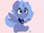 Size: 1020x764 | Tagged: safe, artist:zokkili, princess luna, alicorn, pony, g4, :d, animated, colored pupils, ear flick, eyebrows, eyebrows visible through hair, female, filly, filly luna, foal, gif, happy, i watch it for the ears, open mouth, open smile, peytral, pink background, simple background, sitting, smiling, solo, spread wings, tail, tail wag, underhoof, wings, woona, younger
