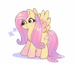 Size: 720x626 | Tagged: safe, artist:leo19969525, fluttershy, pegasus, pony, g4, cute, female, mare, shyabetes, simple background, smiling, solo, spread wings, white background, wings