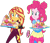 Size: 2907x2520 | Tagged: safe, edit, edited screencap, editor:mrtoonlover83, screencap, pinkie pie, sunset shimmer, human, equestria girls, g4, my little pony equestria girls: better together, my little pony equestria girls: choose your own ending, wake up!, wake up!: pinkie pie, background removed, candy, cheek bulge, eating, female, food, imminent stuffing, junk food, music festival outfit, not a vector, pastries, pastry, simple background, slender, sweets, thin, transparent background