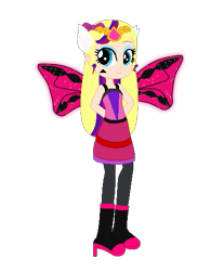 Size: 425x514 | Tagged: safe, artist:selenaede, artist:user15432, fairy, human, hylian, equestria girls, g4, barely eqg related, base used, boots, bow, clothes, costume, crossover, crown, equestria girls style, equestria girls-ified, fairy wings, fairyized, glowing, glowing wings, hair bow, halloween, halloween costume, hallowinx, hands behind back, high heel boots, high heels, holiday, jewelry, pink dress, pink wings, princess zelda, regalia, shoes, simple background, smiling, solo, sparkly wings, the legend of zelda, toon zelda, transparent background, wings, winx, winx club, winxified