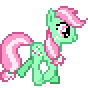 Size: 88x88 | Tagged: safe, artist:jaye, minty (g4), earth pony, pony, g4, animated, desktop ponies, female, mare, pixel art, simple background, solo, sprite, transparent background, trotting