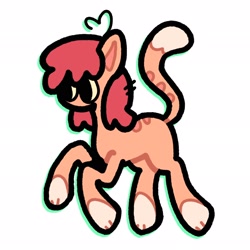 Size: 2048x2048 | Tagged: safe, artist:starrymysteryy, oc, oc only, cat, cat pony, original species, pony, cat tail, female, mare, paws, simple background, solo, tail, white background