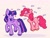 Size: 2048x1536 | Tagged: safe, artist:starrymysteryy, artist:tyyrexx0, pinkie pie, twilight sparkle, alicorn, earth pony, pony, g4, blah blah blah, blushing, chest fluff, colored hooves, dialogue, duo, duo female, ear fluff, ear tufts, eyes closed, female, folded wings, happy, heart, lesbian, looking back, mare, open mouth, open smile, pink background, pronking, ship:twinkie, shipping, simple background, smiling, talking, twilight sparkle (alicorn), unshorn fetlocks, walking, white background, wings