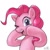 Size: 4000x4000 | Tagged: safe, artist:低能废物, pinkie pie, earth pony, pony, g4, absurd resolution, female, hooves on cheeks, looking at you, mare, one eye closed, open mouth, simple background, smiling, solo, text, white background, wink, winking at you