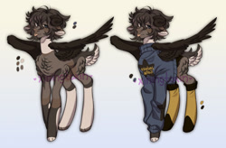 Size: 2560x1677 | Tagged: safe, pegasus, clothes, horns, reference, reference sheet, solo