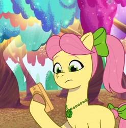 Size: 710x720 | Tagged: safe, edit, edited screencap, screencap, posey bloom, g5, icy prints, my little pony: tell your tale, spoiler:g5, spoiler:my little pony: tell your tale, spoiler:tyts02e01, cropped
