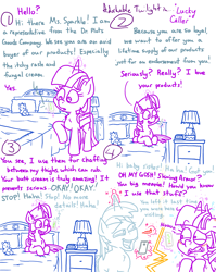 Size: 4779x6013 | Tagged: safe, artist:adorkabletwilightandfriends, shining armor, twilight sparkle, alicorn, comic:adorkable twilight and friends, adorkable, adorkable twilight, bed, bedroom, blushing, brother and sister, cellphone, clock, comic, cute, dork, embarrassed, female, happy, joke, lamp, lying down, magic, male, ointment, phone, phone call, pillow, plushie, prank, prank call, sibling, siblings, slice of life, smartphone, teddy bear, tissue box, twilight sparkle (alicorn)