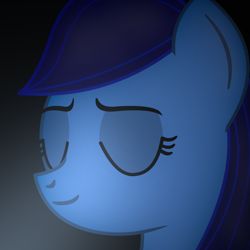 Size: 2300x2300 | Tagged: safe, artist:starless, derpibooru exclusive, oc, oc only, oc:starless, oc:starlight pianissimo, earth pony, eyes closed, female, mare, rule 63, solo