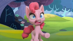 Size: 1920x1080 | Tagged: safe, edit, edited screencap, screencap, pinkie pie, earth pony, pony, g4, g4.5, my little pony: stop motion short, cute, funny, screaming