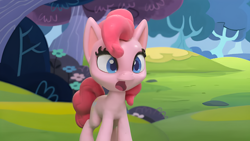 Size: 1920x1080 | Tagged: safe, edit, edited screencap, screencap, pinkie pie, earth pony, pony, g4, g4.5, my little pony: stop motion short, cute, stunned