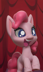 Size: 655x1080 | Tagged: safe, edit, edited screencap, screencap, pinkie pie, earth pony, pony, g4, g4.5, my little pony: stop motion short, cute, rearing, smiling