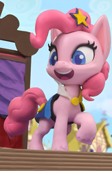 Size: 705x1080 | Tagged: safe, edit, edited screencap, screencap, pinkie pie, earth pony, pony, fashion failure, g4, g4.5, my little pony: stop motion short, cute, smiling