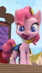 Size: 628x1080 | Tagged: safe, edit, edited screencap, screencap, pinkie pie, earth pony, pony, fashion failure, g4, g4.5, my little pony: stop motion short, cute, smiling