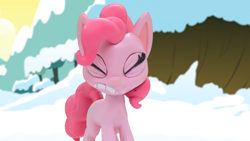 Size: 1920x1080 | Tagged: safe, screencap, pinkie pie, earth pony, pony, g4, g4.5, my little pony: stop motion short, snowball fight (short), cringing, cute