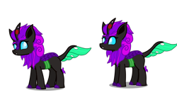 Size: 1920x1080 | Tagged: safe, artist:sp3ctrum-ii, oc, oc only, oc:canthus, changeling, kirin, cloven hooves, commission, kirin changeling, kirin oc, model, simple background, solo, transparent background
