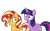 Size: 1280x800 | Tagged: safe, edit, edited screencap, editor:dracoawesomeness, screencap, sunset shimmer, twilight sparkle, alicorn, unicorn, equestria girls, equestria girls specials, g4, my little pony equestria girls: better together, my little pony equestria girls: forgotten friendship, background removed, duo, duo female, female, horn, not a vector, simple background, transparent background, twilight sparkle (alicorn)
