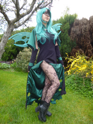 Size: 600x800 | Tagged: safe, artist:i-am-perry, queen chrysalis, human, g4, bronycan, clothes, cosplay, costume, irl, irl human, photo, solo