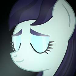Size: 2300x2300 | Tagged: safe, alternate version, artist:starless, derpibooru exclusive, coloratura, earth pony, pony, eyes closed, female, smiling, solo