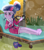 Size: 885x1000 | Tagged: safe, artist:emeraldblast63, sci-twi, twilight sparkle, human, equestria girls, g4, barefoot, blushing, clothes, feet, female, glasses, hair bun, human coloration, humanized, inviting, kimono (clothing), looking at you, nail polish, purple skin, relaxing, shoes, shy, sitting, smiling, smiling at you, solo, spa, teenage girl, teenage sci-twi, teenage twilight sparkle, teenager, toenail polish, toenails, toes, tricolored hair