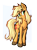 Size: 546x747 | Tagged: safe, artist:daze, applejack, earth pony, pony, g4, dithering, female, loose hair, mare, messy mane, pixel-crisp art, simple background, solo, transparent background