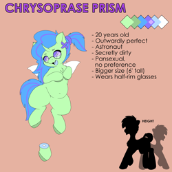 Size: 5000x5000 | Tagged: safe, artist:jacqueling, oc, oc only, oc:chrysoprase prism, changeling, albino, albino changeling, bust, changeling oc, female, glasses, reference sheet, simple background, solo