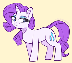 Size: 1231x1093 | Tagged: safe, artist:graphene, rarity, pony, unicorn, g4, female, horn, looking back, mare, smiling, solo