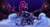 Size: 3375x1800 | Tagged: safe, artist:thescornfulreptilian, idw, nightmare rarity, twilight sparkle, oc, oc:lumo, alicorn, lamia, original species, pony, g4, armor, coils, corrupted, eyeshadow, fangs, hoof on chin, makeup, mind control, nightmarified, ponytail, smiling, sombra eyes, transformation, twilight sparkle (alicorn)