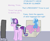 Size: 1280x1054 | Tagged: safe, artist:zoeyhorse, starlight glimmer, trixie, pony, unicorn, g4, bed, brush, brushing, dialogue, eyes closed, female, frown, horn, lesbian, levitation, magic, mare, mirror, missing cutie mark, ship:startrix, shipping, simple background, smiling, starlight glimmer is not amused, telekinesis, unamused, white background