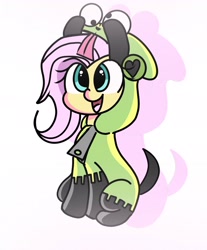 Size: 1695x2048 | Tagged: safe, artist:fluhhtershy, fluttershy, pegasus, pony, g4, female, frog costume, mare, solo