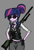 Size: 1411x2099 | Tagged: safe, artist:willowcatkin, sci-twi, twilight sparkle, human, equestria girls, g4, awp, badass, clothes, counter-strike, eyebrows, eyebrows visible through hair, gloves, gray background, gun, hair bun, looking at you, rolled up sleeves, simple background, solo, suit, sunglasses, weapon