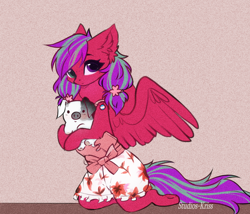 Size: 2242x1917 | Tagged: safe, artist:krissstudios, oc, oc only, pegasus, pony, clothes, ear fluff, female, mare, plushie, shorts, solo