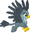 Size: 104x142 | Tagged: safe, artist:jaye, gabby, griffon, g4, animated, desktop ponies, flying, pixel art, simple background, solo, sprite, transparent background