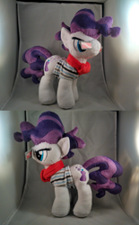 Size: 755x1219 | Tagged: safe, artist:bakufoon, the unconditioner, earth pony, pony, clothes, glasses, irl, male, photo, plushie, shirt, solo, stallion