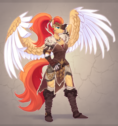 Size: 2068x2208 | Tagged: safe, artist:sparkling_light, oc, pegasus, anthro, clothes, solo