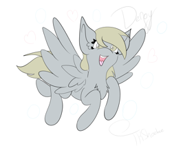 Size: 2684x2280 | Tagged: safe, artist:tkshoelace, derpy hooves, pegasus, pony, chest fluff, female, flying, simple background, solo, spread wings, white background, wings