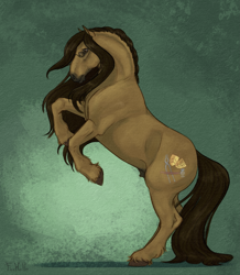 Size: 3117x3567 | Tagged: safe, artist:firehello, oc, oc only, oc:solid punch, earth pony, horse, anatomically correct, draft horse, glasses, male, nudity, on hind legs, sheath, solo, stallion, stallion oc, unshorn fetlocks