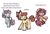 Size: 3186x2148 | Tagged: safe, artist:linatron, apple bloom, scootaloo, sweetie belle, earth pony, pegasus, unicorn, g4, alternate color palette, alternate design, alternate hairstyle, cutie mark crusaders, desaturated, dialogue, horn, looking at you, meme, ponymagnets, simple background, smiling, smiling at you, talking, text, white background