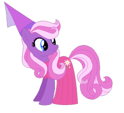 Size: 556x508 | Tagged: safe, artist:selenaede, artist:user15432, daisy dreams, earth pony, pony, g4, base used, clothes, costume, crown, dress, gown, halloween, halloween costume, holiday, jewelry, pink dress, princess, princess costume, princess outfit, regalia, simple background, smiling, solo, transparent background