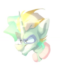 Size: 1080x1283 | Tagged: safe, artist:kingdom, oc, oc only, pony, unicorn, bust, gritted teeth, horn, male, portrait, simple background, solo, stallion, teeth, white background