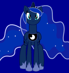 Size: 500x532 | Tagged: safe, artist:moistlimit, princess luna, g4, animated, blue background, dancing, simple background, solo