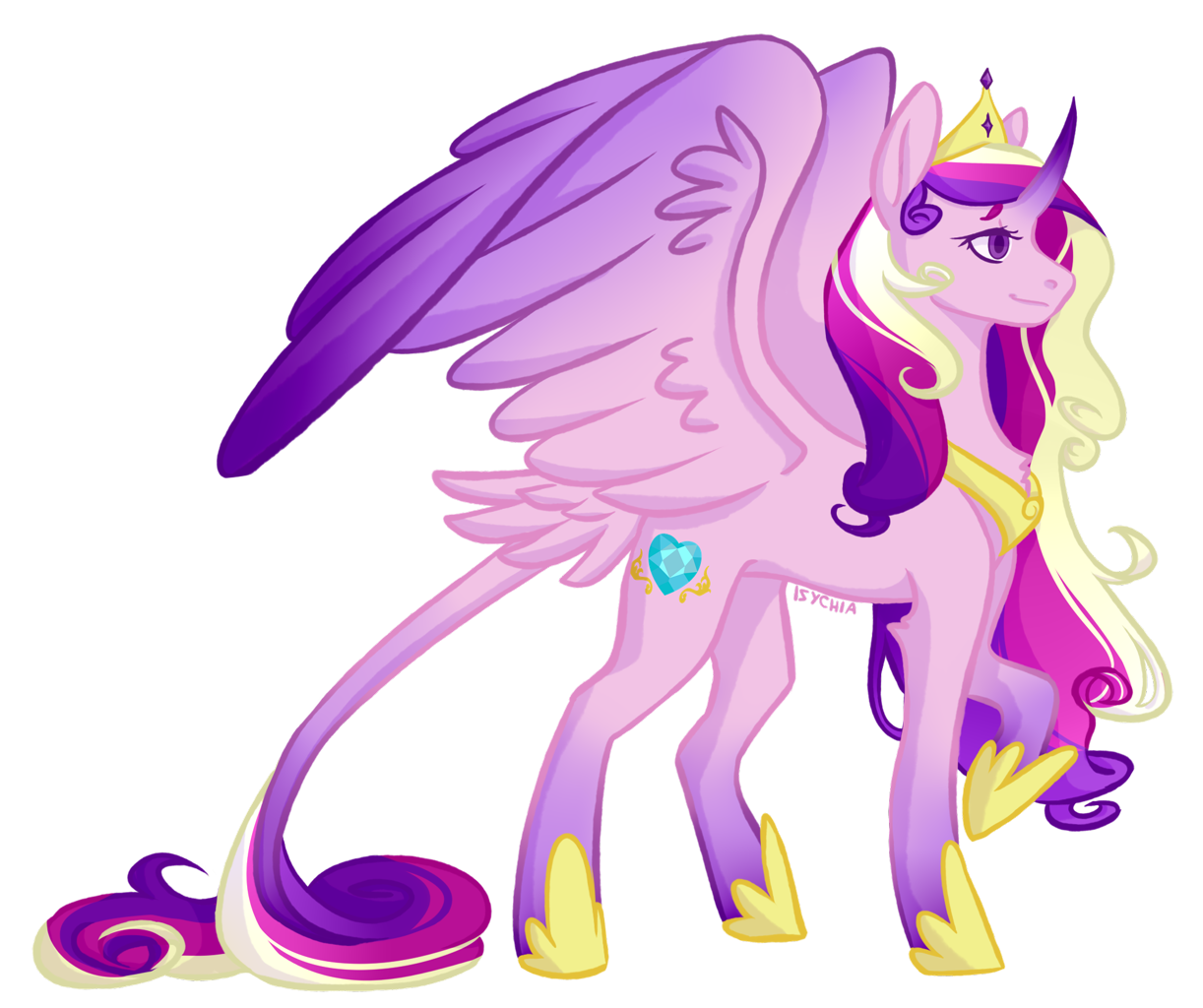 3351870 safe, artist sychia, princess cadance, alicorn, pony, g4