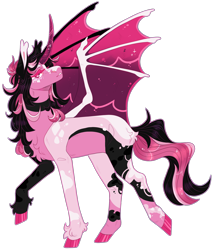 Size: 2508x2934 | Tagged: safe, artist:sleepy-nova, oc, oc:zelda, alicorn, bat pony, bat pony alicorn, pony, bat wings, horn, simple background, solo, transparent background, wings
