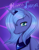 Size: 900x1142 | Tagged: safe, artist:cruxisma, princess luna, alicorn, pony, g4, abstract background, blue hair, female, gradient background, s1 luna, solo
