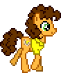 Size: 88x104 | Tagged: safe, artist:botchan-mlp, cheese sandwich, animated, blinking, cute, cute cheese sandwich, desktop ponies, facing right, gif, idle, pixel art, smiling, solo, sprite, trot cycle, trotting, walk cycle, walking